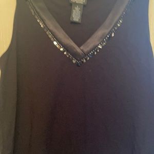 Black v neck shell,